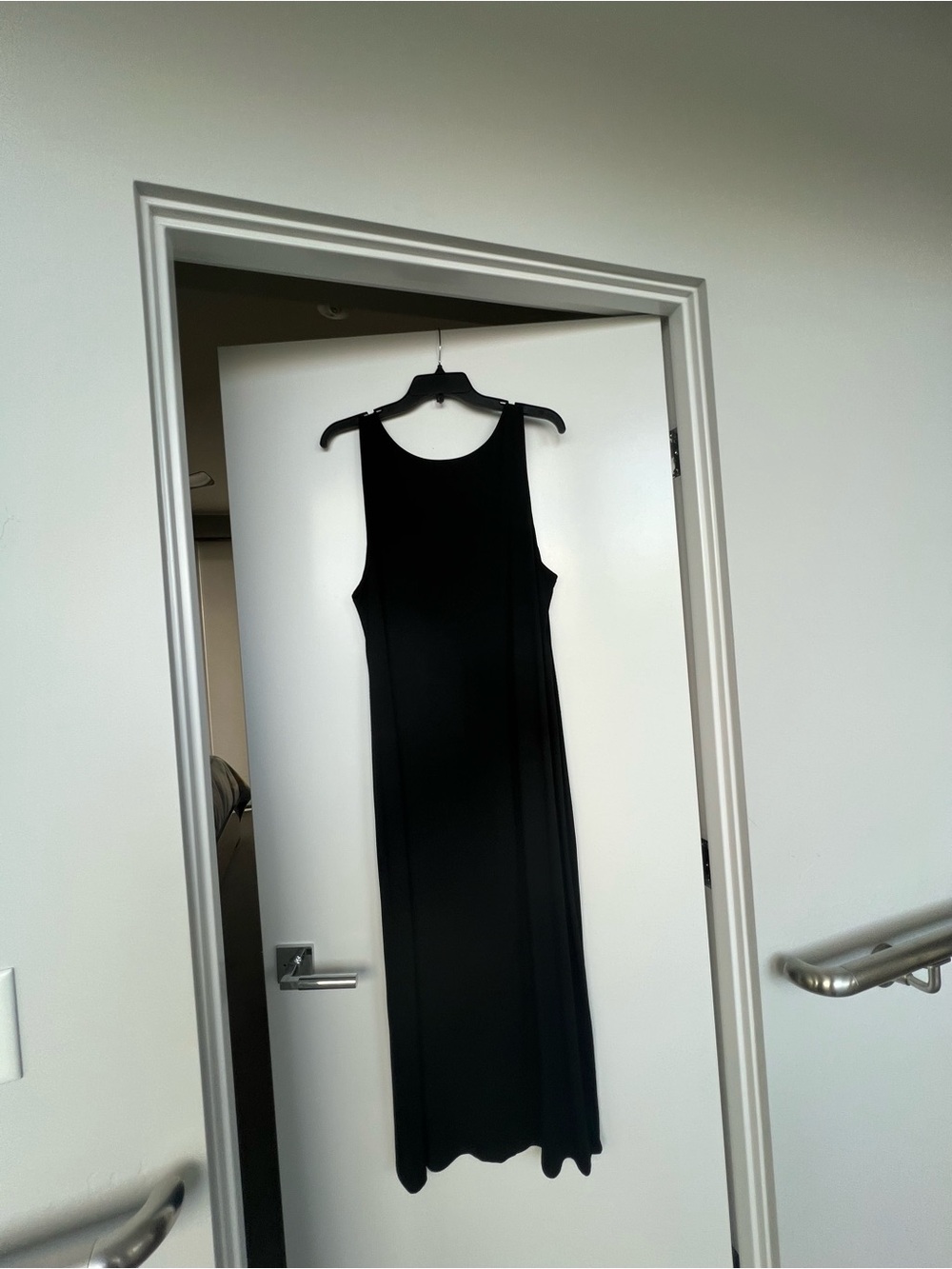 Eileen Fisher Black Sleeveless Knit Maxi Dress